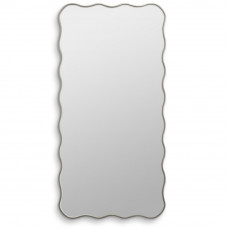 Зеркало в ванную в серебряной волнистой раме Fancy L Silver (Фэнси) Smal 60*120 см 